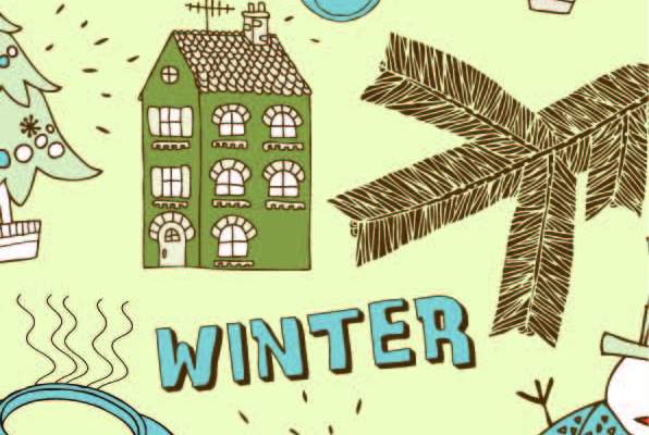 卡通雪人字母印花矢量图服装纺织数码印花花型素材