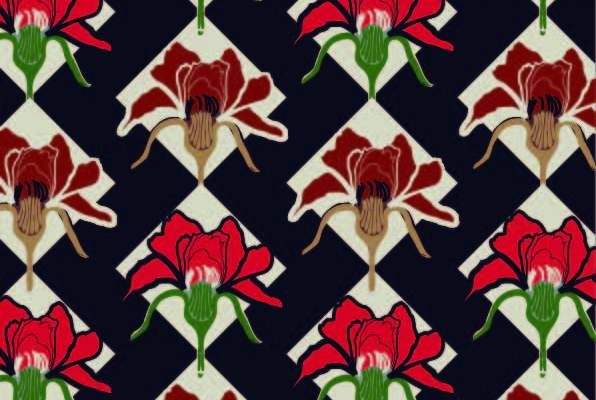 几何格子植物花朵印花矢量图服装纺织面料数码印花花型素材