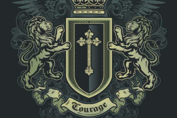 几何花纹翅膀狮子印花矢量图服装裁片T恤烫图印花花型素材