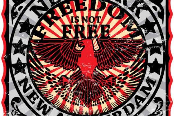 几何线条图案老鹰字母印花矢量图服装裁片T恤烫图印花花型素材