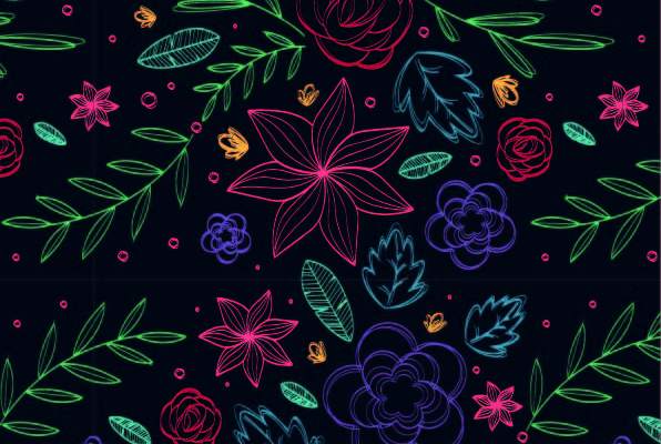 几何植物花纹印花矢量图服装纺织数码印花花型素材