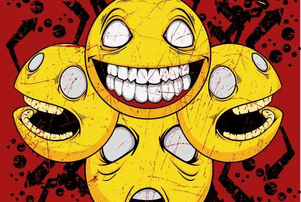 几何涂鸦卡通人物头像字母印花矢量图服装裁片T恤烫图印花花型素材