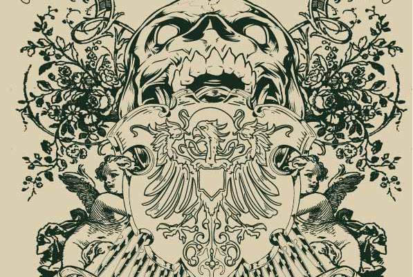 复古几何花纹印花矢量图服装裁片T恤烫图印花花型素材