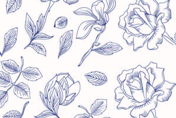植物牡丹花朵印花矢量图服装纺织数码印花花型素材