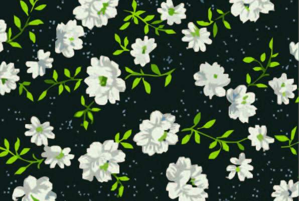 植物花朵几何拼接印花矢量图服装纺织数码印花花型素材