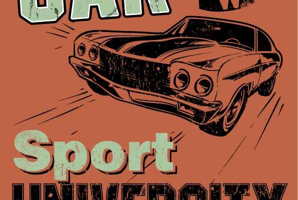 汽车字母印花矢量图服装裁片T恤烫图印花花型素材