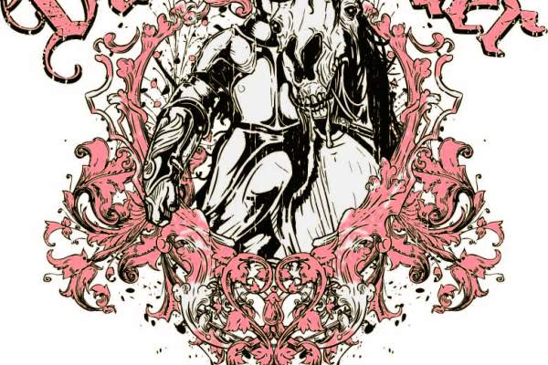 几何涂鸦字母印花矢量图服装裁片T恤烫图印花花型素材