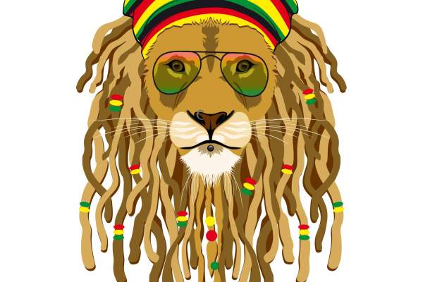 卡通动物狮子印花矢量图服装裁片T恤烫图印花花型素材