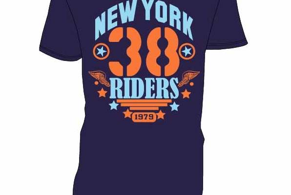 字母NEW YORK数字印花矢量图服装裁片T恤烫图印花花型素材