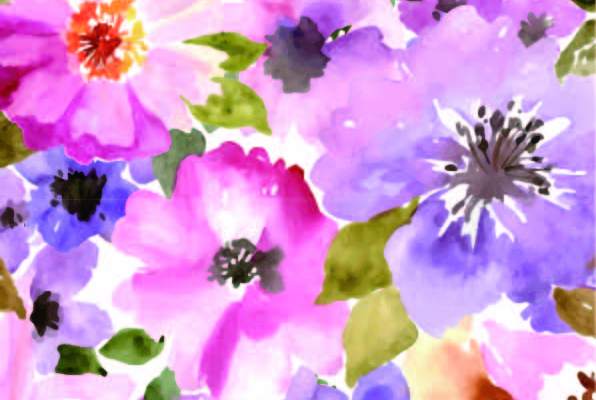 水彩几何花卉印花矢量图服装纺织数码印花花型素材