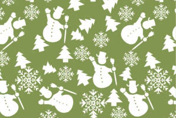 圣诞风雪人圣诞树雪花印花矢量图服装纺织数码印花花型素材