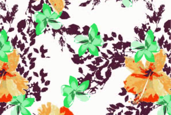 色彩涂鸦花卉印花矢量图服装纺织数码印花花型素材