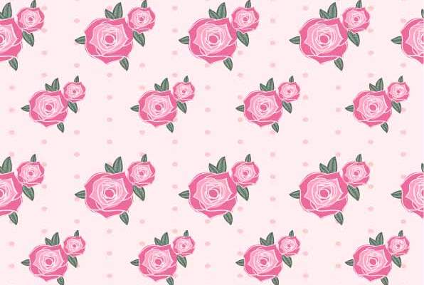 植物玫瑰花小花卉拼接印花矢量图服装纺织数码印花花型素材