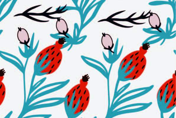 植物线条花纹印花矢量图服装纺织数码印花花型素材