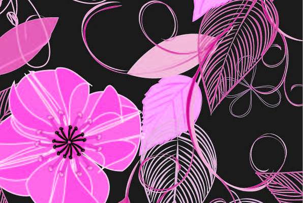 植物花纹印花矢量图服装纺织数码印花花型素材