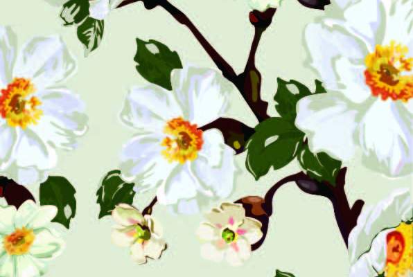 植物花朵小白花印花矢量图服装纺织数码印花花型素材