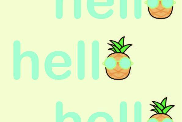 字母hello波浪印花矢量图服装纺织数码印花花型素材