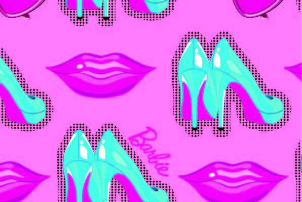 红唇高跟鞋印花矢量图服装纺织数码印花花型素材