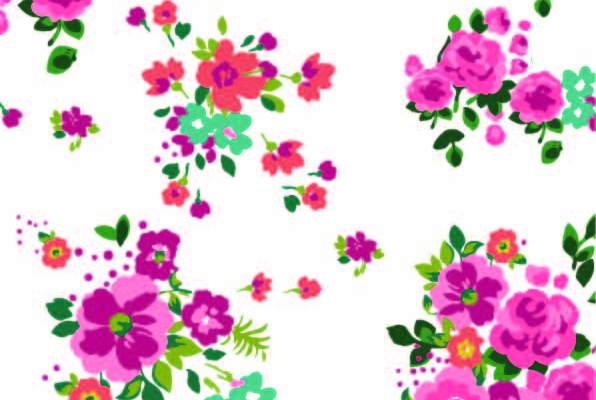 水彩小碎花印花矢量图服装纺织数码印花花型素材