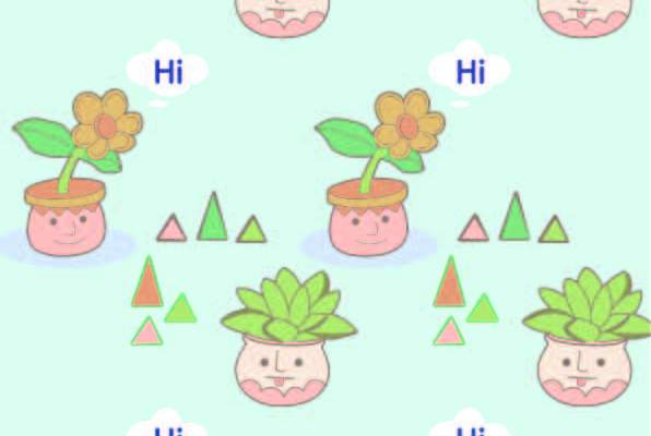 卡通植物图案字母HI印花矢量图服装纺织数码印花花型素材