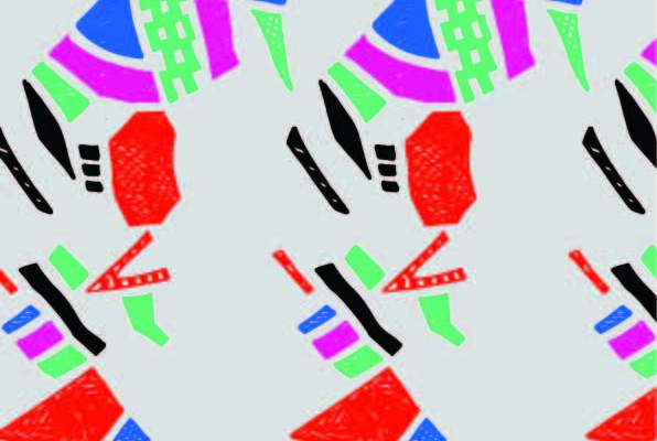 色彩几何图案拼接印花矢量图服装纺织数码印花花型素材