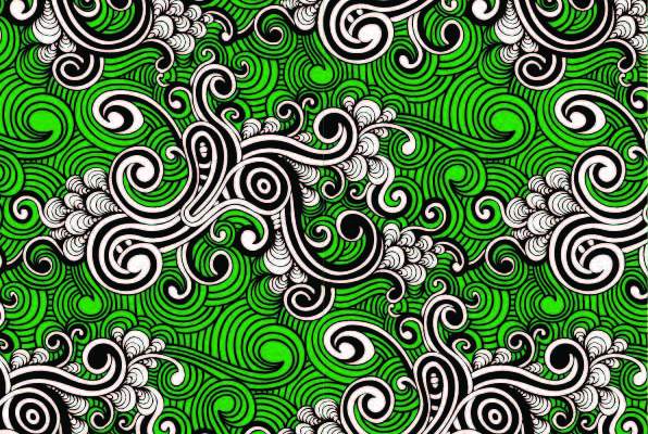 几何花纹海浪印花矢量图服装纺织数码印花花型素材