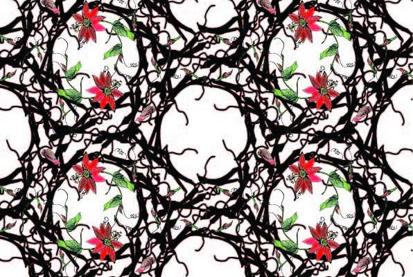 几何花纹图案植物花朵拼接印花矢量图服装纺织数码印花花型素材