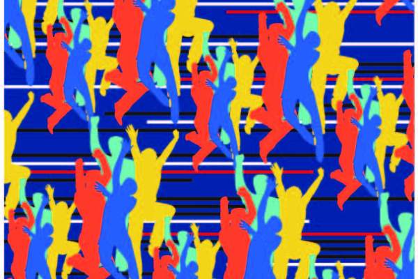 色彩人物线条印花矢量图服装纺织数码印花花型素材