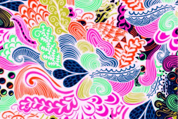 多彩几何花纹印花矢量图服装纺织数码印花花型素材