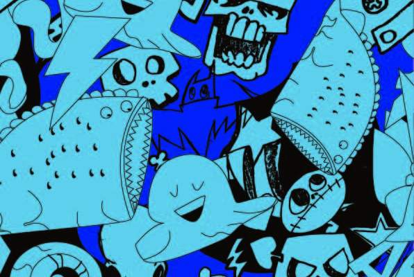 几何卡通图案印花矢量图服装纺织数码印花花型素材