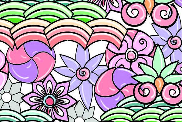 几何图案花型印花矢量图服装纺织数码印花花型素材