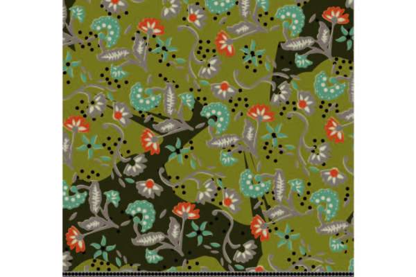 民族风植物花纹印花印花矢量图服装纺织数码印花花型素材