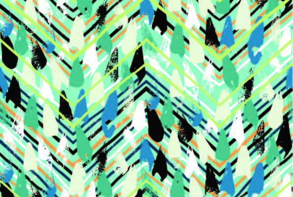 几何涂鸦花纹波浪线条印花矢量图服装纺织数码印花花型素材