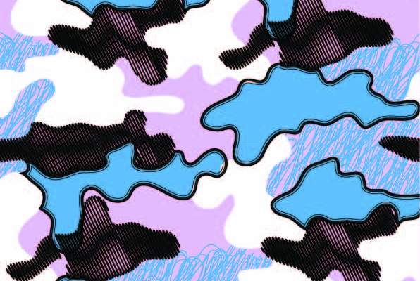 几何图案迷彩印花矢量图服装纺织数码印花花型素材