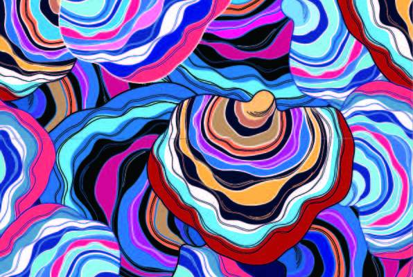 色彩花纹涂鸦拼接印花矢量图服装纺织数码印花花型素材