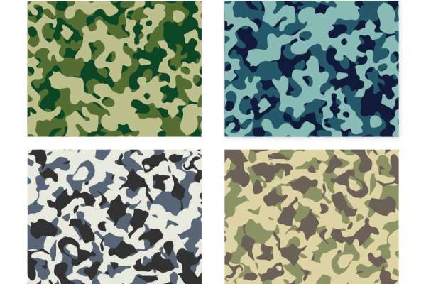 几何涂鸦迷彩印花矢量图服装纺织数码印花花型素材