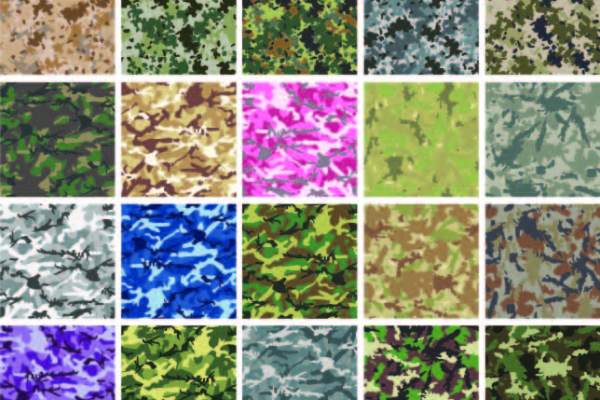 几何图案迷彩印花矢量图服装纺织数码印花花型素材