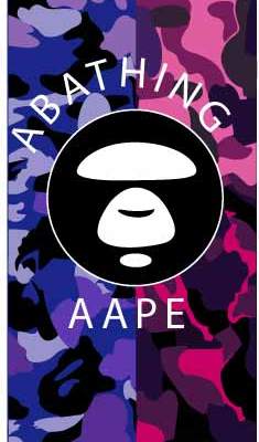 几何图案潮牌AAPE迷彩印花矢量图服装裁片T恤烫图数码印花花型素材