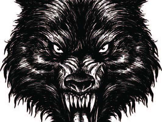 动物狼图腾印花矢量图服装裁片T恤烫图印花花型素材