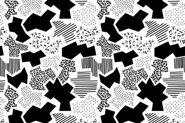 几何图案拼接印花矢量图服装纺织数码印花花型素材