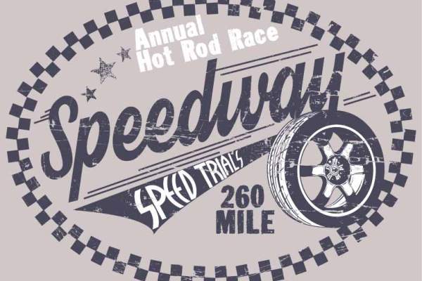 字母图案车轮印花矢量图服装裁片T恤烫图印花花型素材