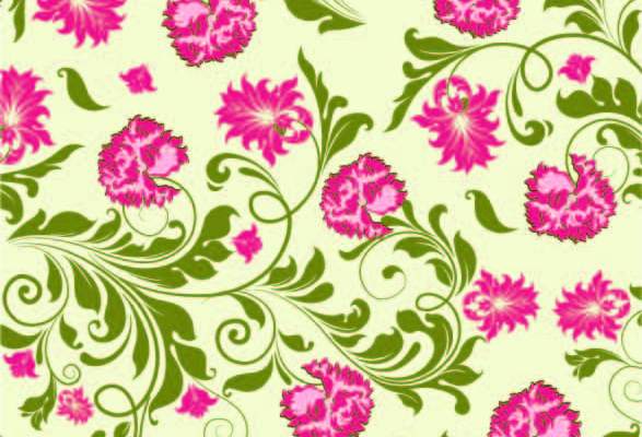 植物花朵拼接印花矢量图服装纺织数码印花花型素材