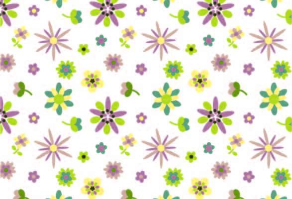 植物花朵拼接印花矢量图服装纺织数码印花花型素材