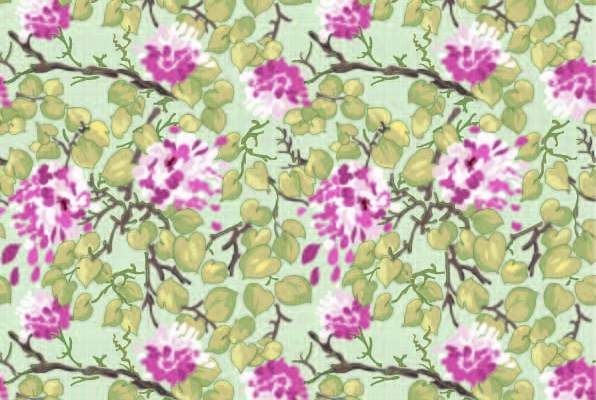 植物花朵拼接印花矢量图服装纺织数码印花花型素材