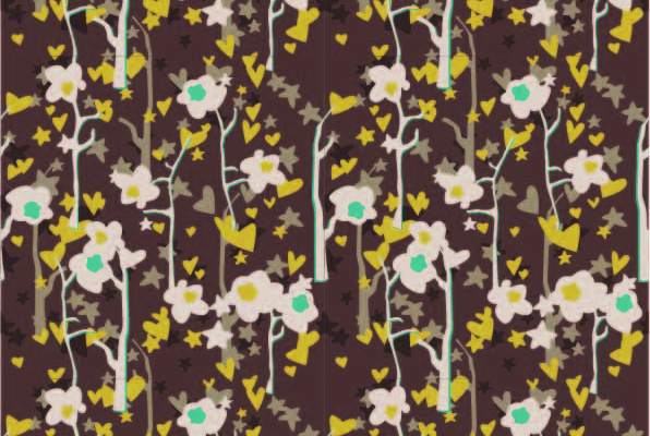 植物花纹拼接印花矢量图服装纺织数码印花花型素材