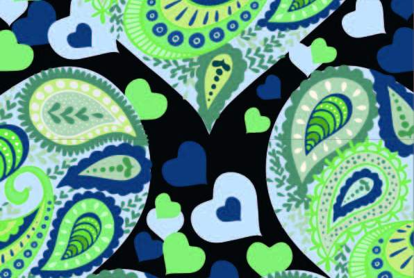 几何爱心腰果花印花矢量图服装纺织数码印花花型素材