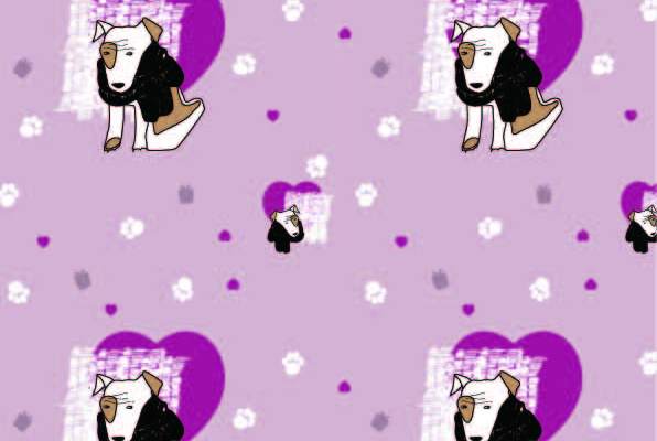 几何爱心动物小狗印花矢量图服装纺织数码印花花型素材