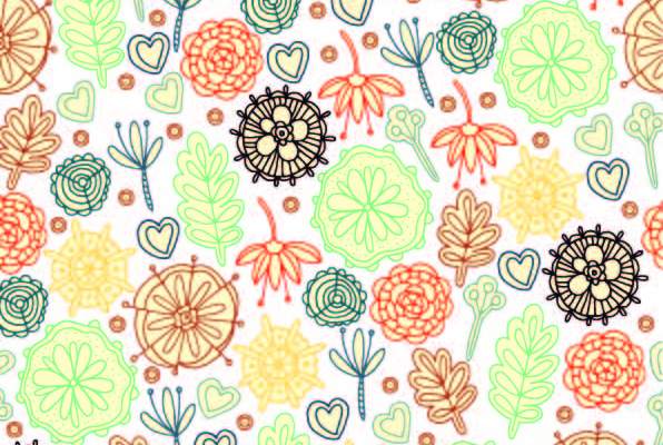 几何植物花纹印花矢量图服装纺织数码印花花型素材