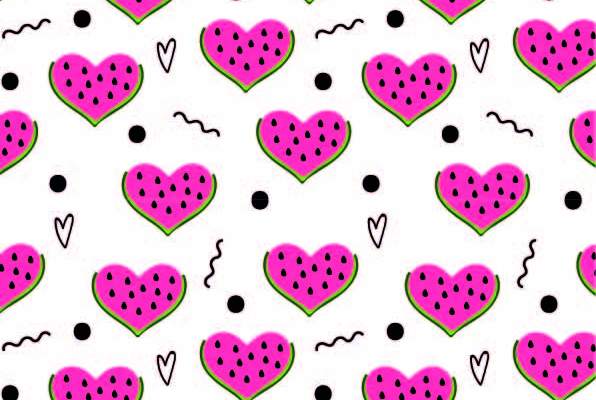 几何图案爱心印花矢量图服装纺织数码印花花型素材