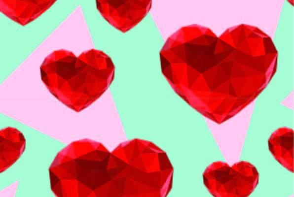 爱心图案印花矢量图服装纺织数码印花花型素材